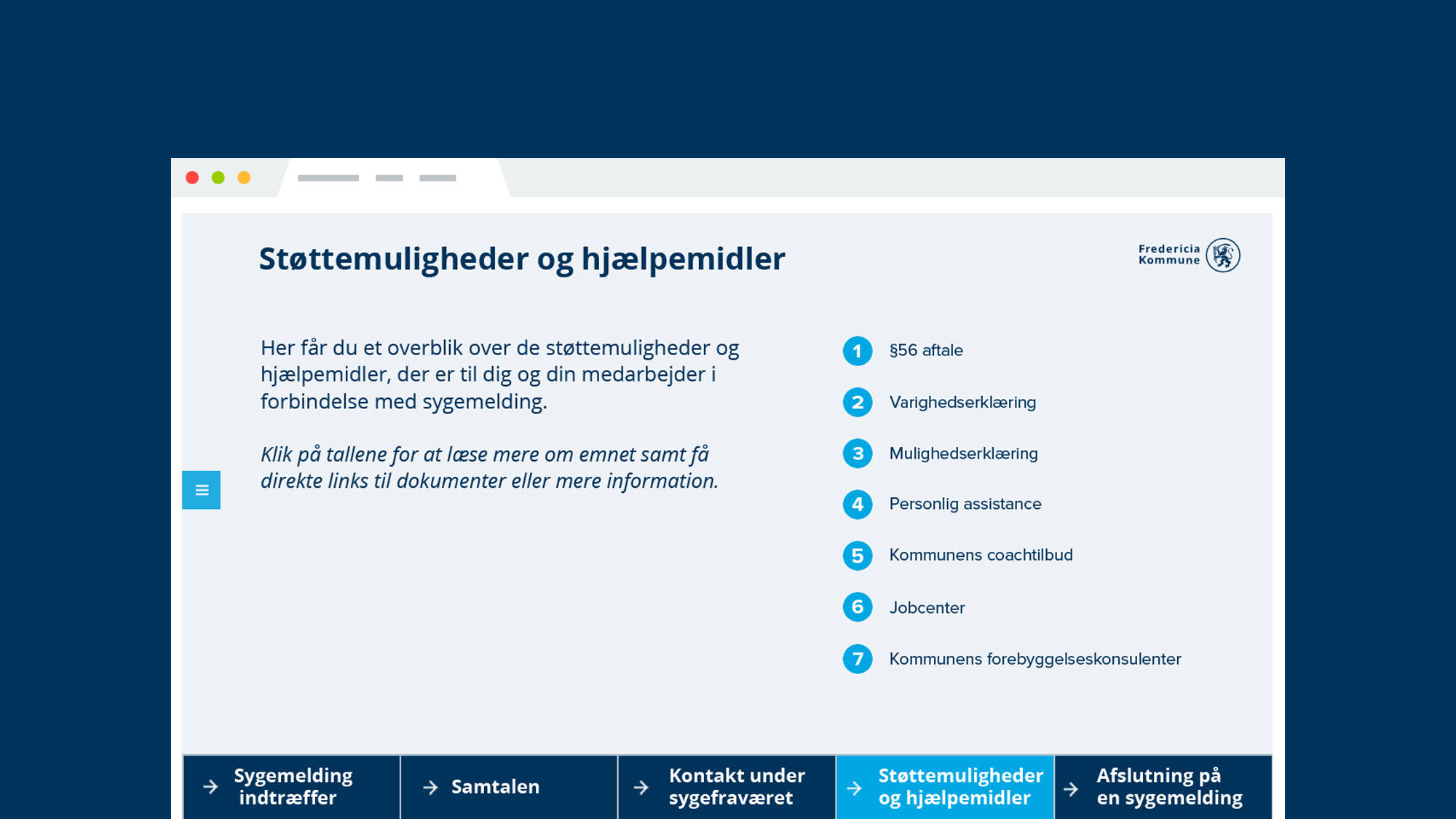 Fredericia Kommune e-læring: Sygefraværssamtalen for ledere