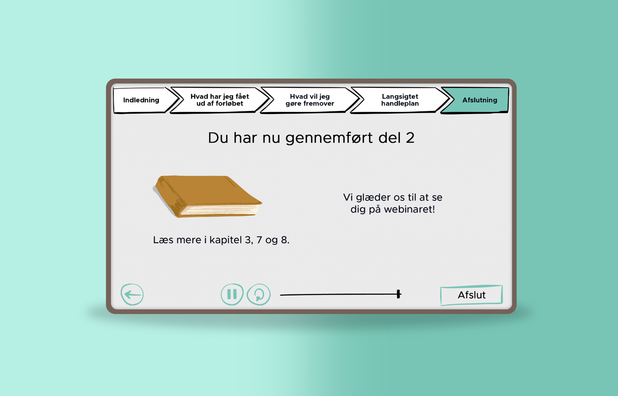 Billeder fra Komiteen for Sundhedsoplysnings e-læring om 'Mestring af funktionel lidelse'